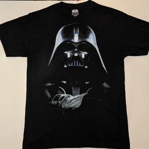 Darth Vader Helmet Black T-Shirt Star Wars Men's